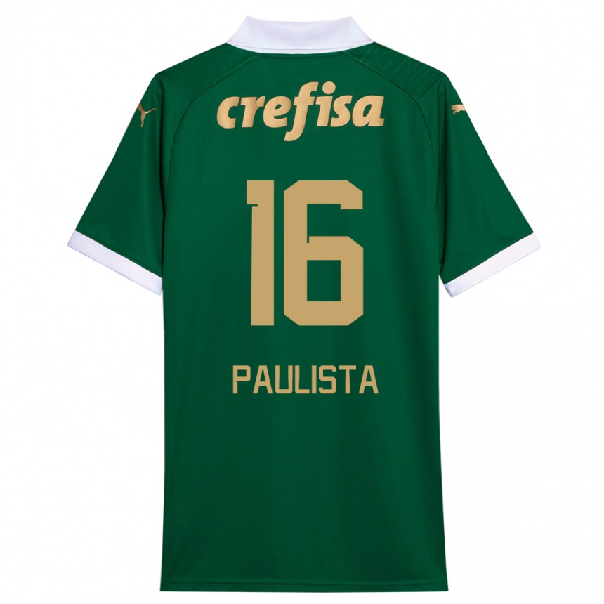 Kinder Fußball Caio Paulista #16 Grün Weiß Heimtrikot Trikot 2024/25 T-Shirt Luxemburg