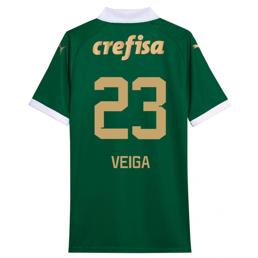 Kinder Fußball Raphael Veiga #23 Grün Weiß Heimtrikot Trikot 2024/25 T-Shirt Luxemburg