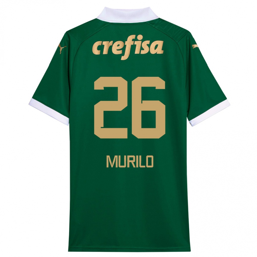 Kinder Fußball Murilo #26 Grün Weiß Heimtrikot Trikot 2024/25 T-Shirt Luxemburg