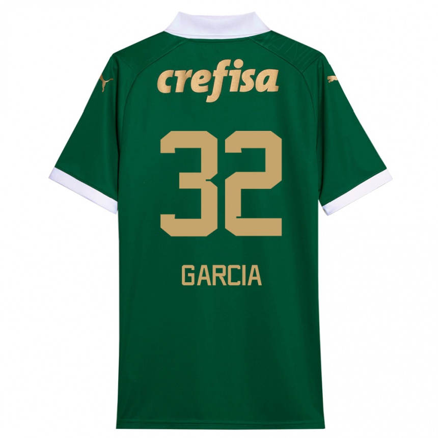 Kinder Fußball Garcia #32 Grün Weiß Heimtrikot Trikot 2024/25 T-Shirt Luxemburg