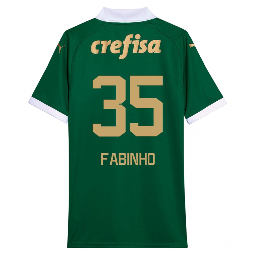 Kinder Fußball Fabinho #35 Grün Weiß Heimtrikot Trikot 2024/25 T-Shirt Luxemburg