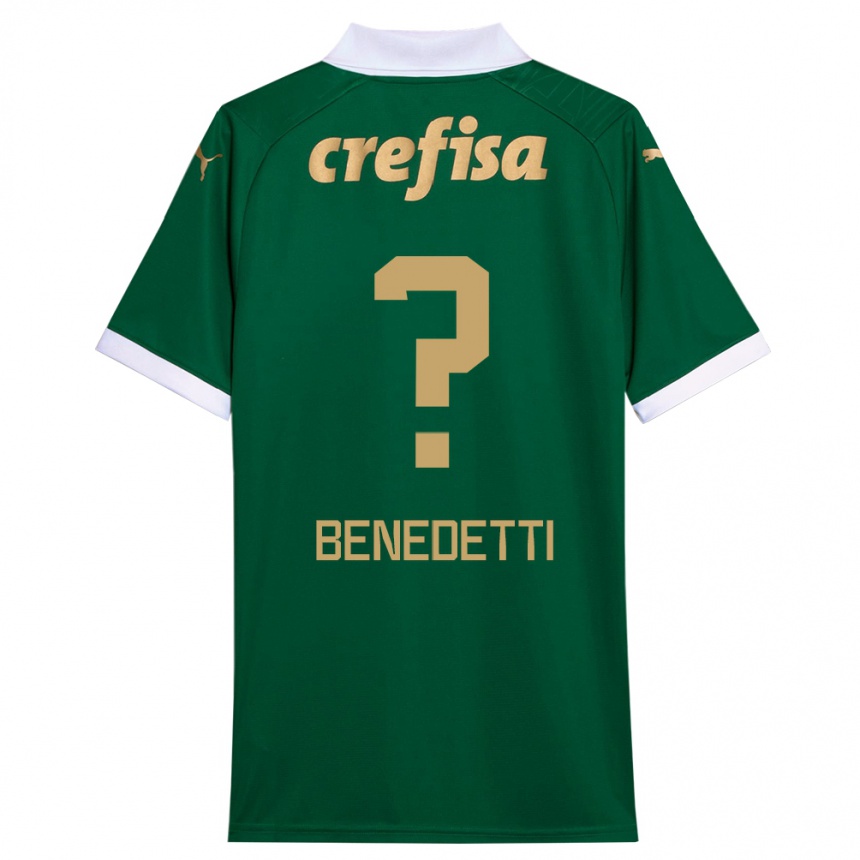 Kinder Fußball Luis Benedetti #0 Grün Weiß Heimtrikot Trikot 2024/25 T-Shirt Luxemburg