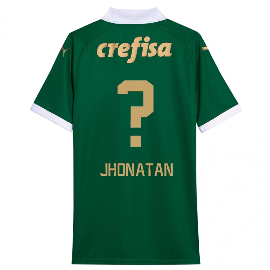 Kinder Fußball Jhonatan #0 Grün Weiß Heimtrikot Trikot 2024/25 T-Shirt Luxemburg