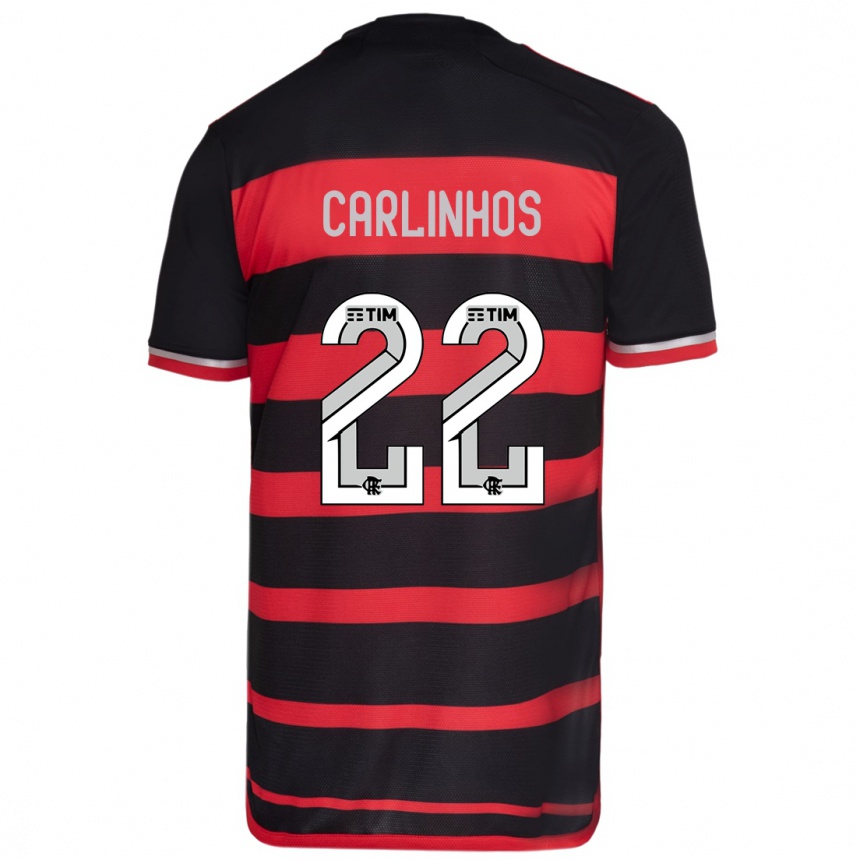 Kinder Fußball Carlinhos #22 Rot Schwarz Heimtrikot Trikot 2024/25 T-Shirt Luxemburg