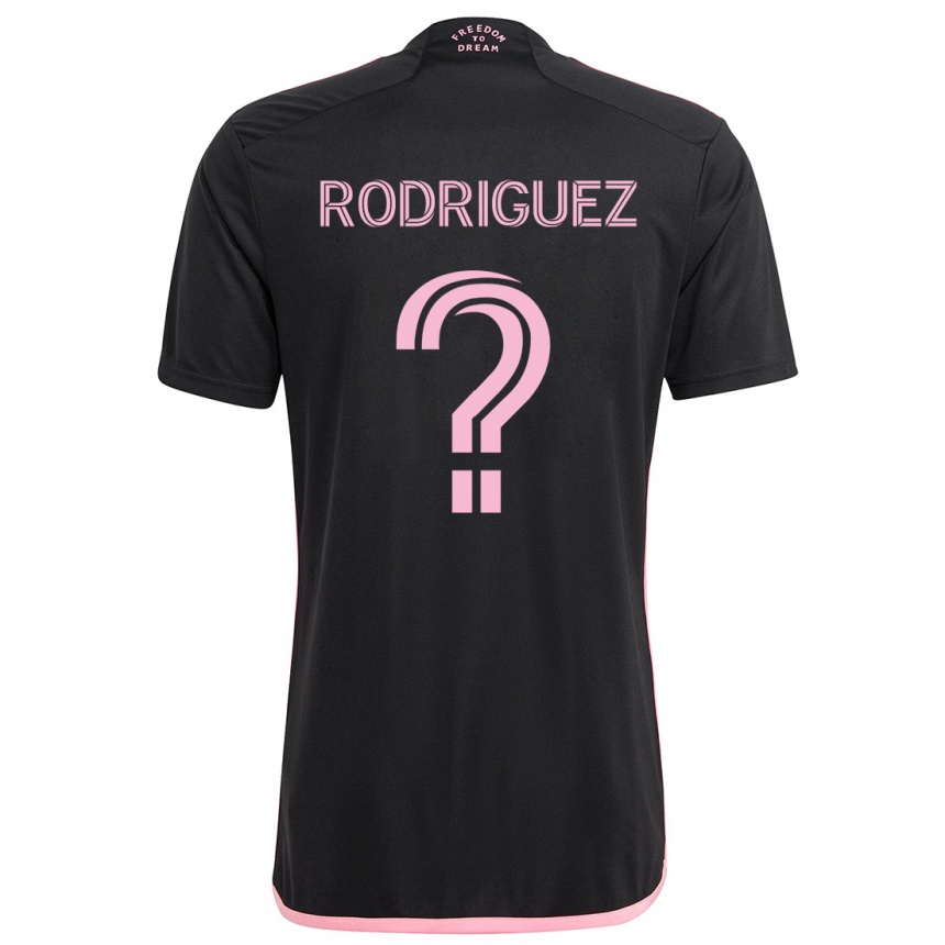 Kinder Fußball Emerson Rodríguez #0 Schwarz Auswärtstrikot Trikot 2024/25 T-Shirt Luxemburg