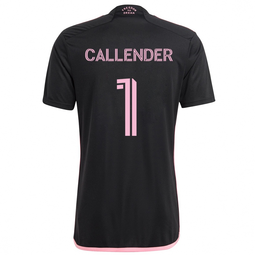 Kinder Fußball Drake Callender #1 Schwarz Auswärtstrikot Trikot 2024/25 T-Shirt Luxemburg