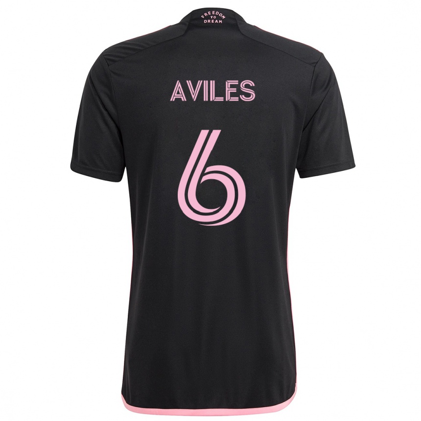 Kinder Fußball Tomás Avilés #6 Schwarz Auswärtstrikot Trikot 2024/25 T-Shirt Luxemburg