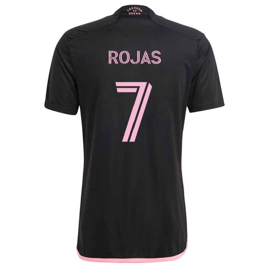 Kinder Fußball Matías Rojas #7 Schwarz Auswärtstrikot Trikot 2024/25 T-Shirt Luxemburg