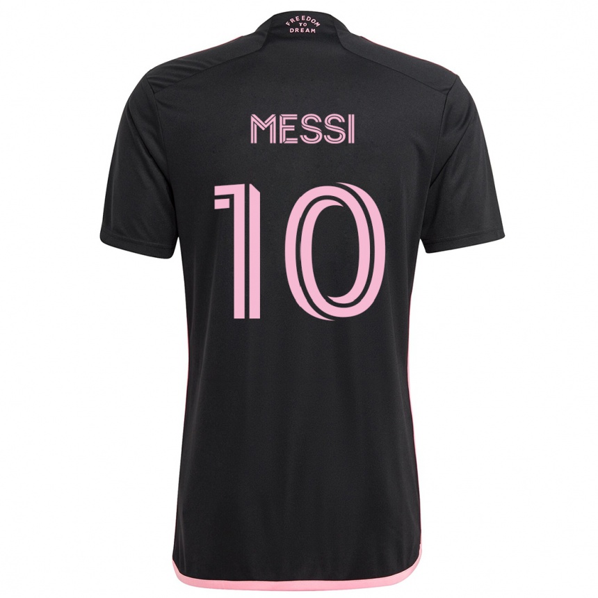 Kinder Fußball Lionel Messi #10 Schwarz Auswärtstrikot Trikot 2024/25 T-Shirt Luxemburg