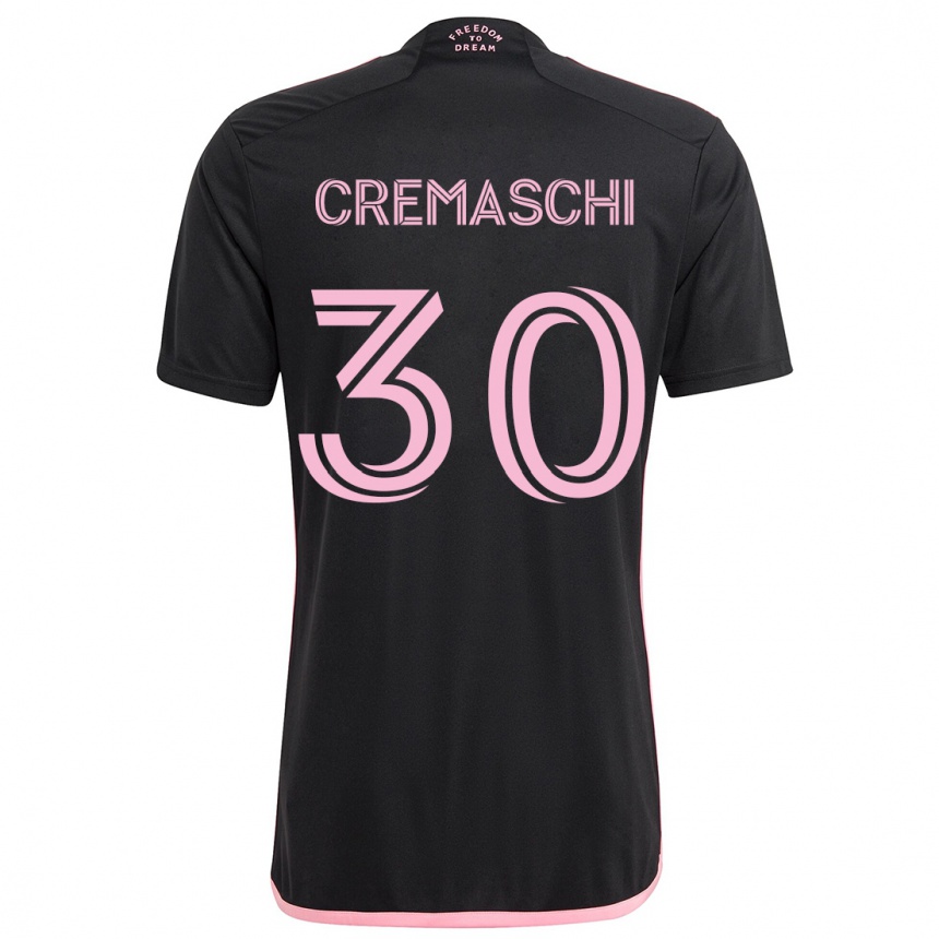 Kinder Fußball Benja Cremaschi #30 Schwarz Auswärtstrikot Trikot 2024/25 T-Shirt Luxemburg