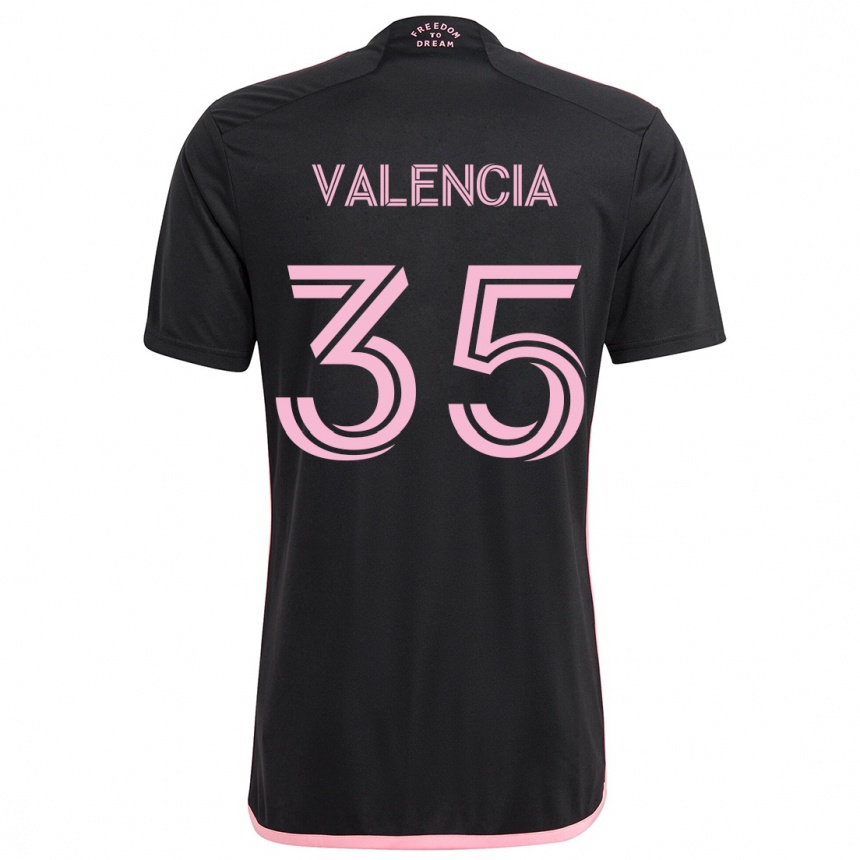 Kinder Fußball Felipe Valencia #35 Schwarz Auswärtstrikot Trikot 2024/25 T-Shirt Luxemburg