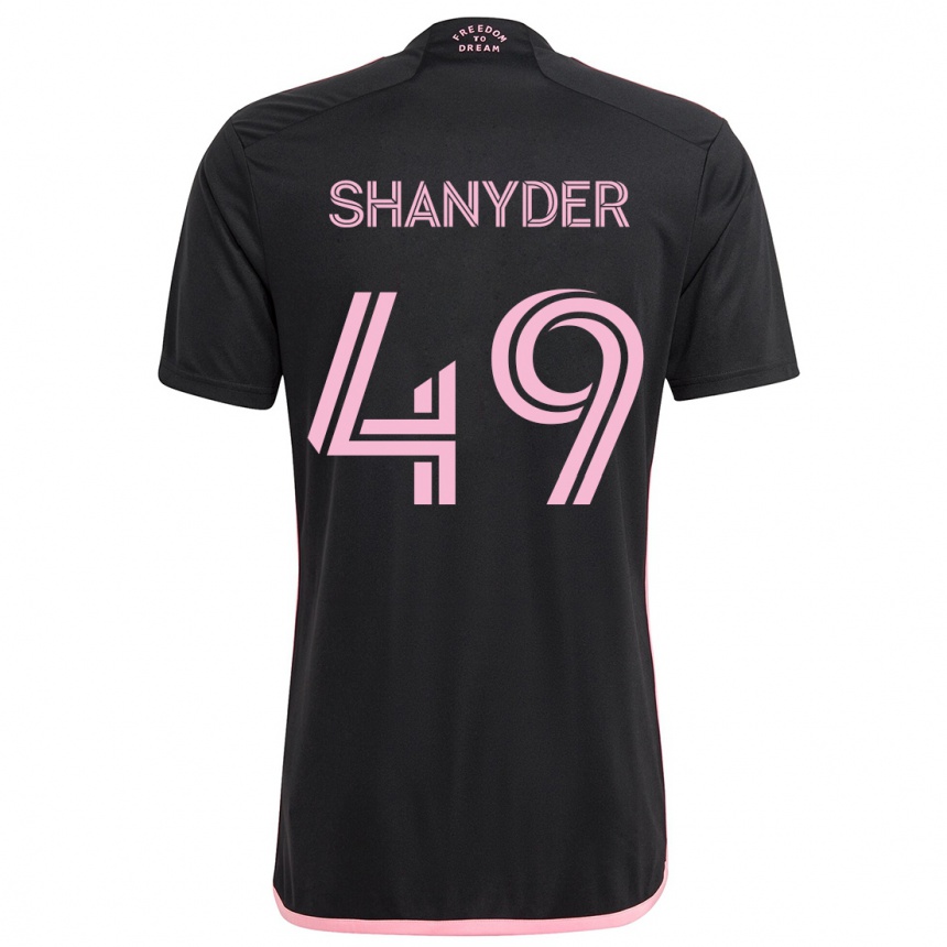 Kinder Fußball Shanyder Borgelin #49 Schwarz Auswärtstrikot Trikot 2024/25 T-Shirt Luxemburg