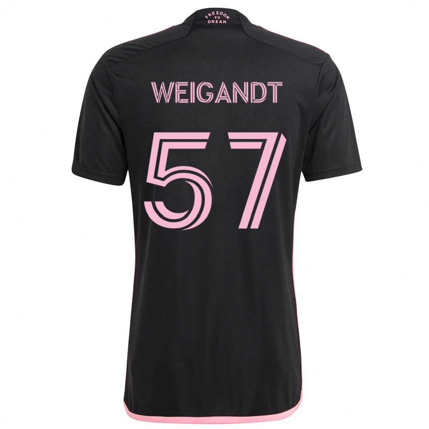 Kinder Fußball Marcelo Weigandt #57 Schwarz Auswärtstrikot Trikot 2024/25 T-Shirt Luxemburg