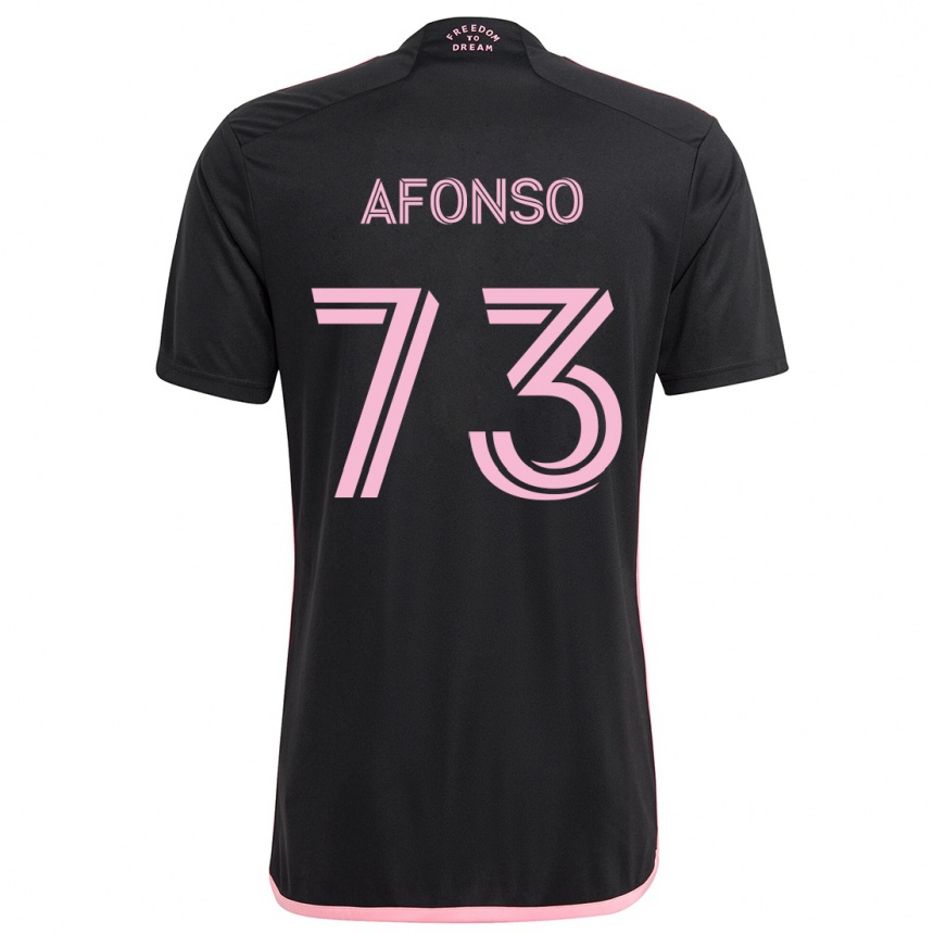 Kinder Fußball Leo Afonso #73 Schwarz Auswärtstrikot Trikot 2024/25 T-Shirt Luxemburg