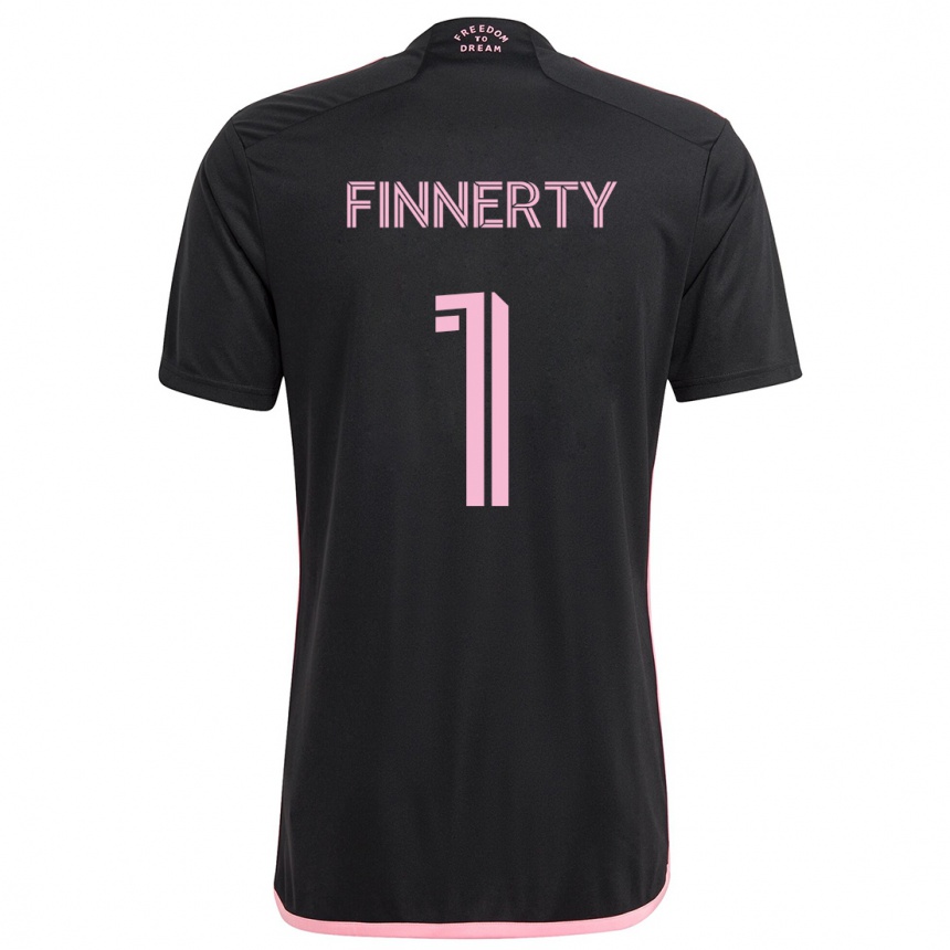 Kinder Fußball Owen Finnerty #1 Schwarz Auswärtstrikot Trikot 2024/25 T-Shirt Luxemburg