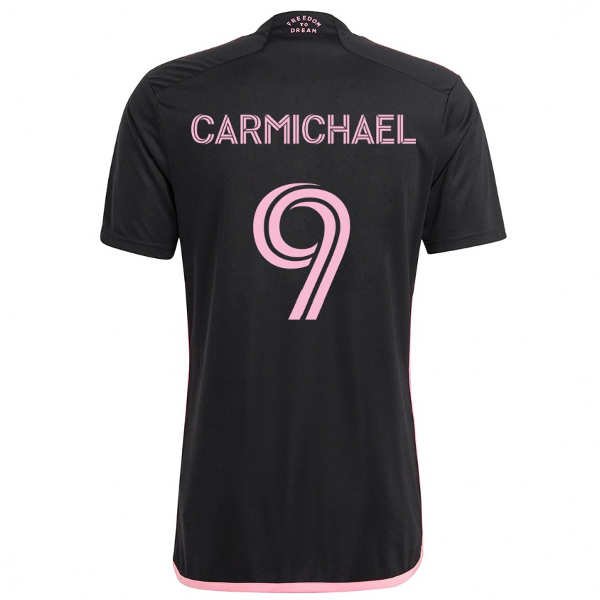 Kinder Fußball Ryan Carmichael #9 Schwarz Auswärtstrikot Trikot 2024/25 T-Shirt Luxemburg