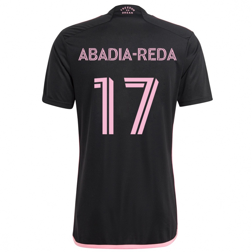 Kinder Fußball Ezequiel Abadia-Reda #17 Schwarz Auswärtstrikot Trikot 2024/25 T-Shirt Luxemburg