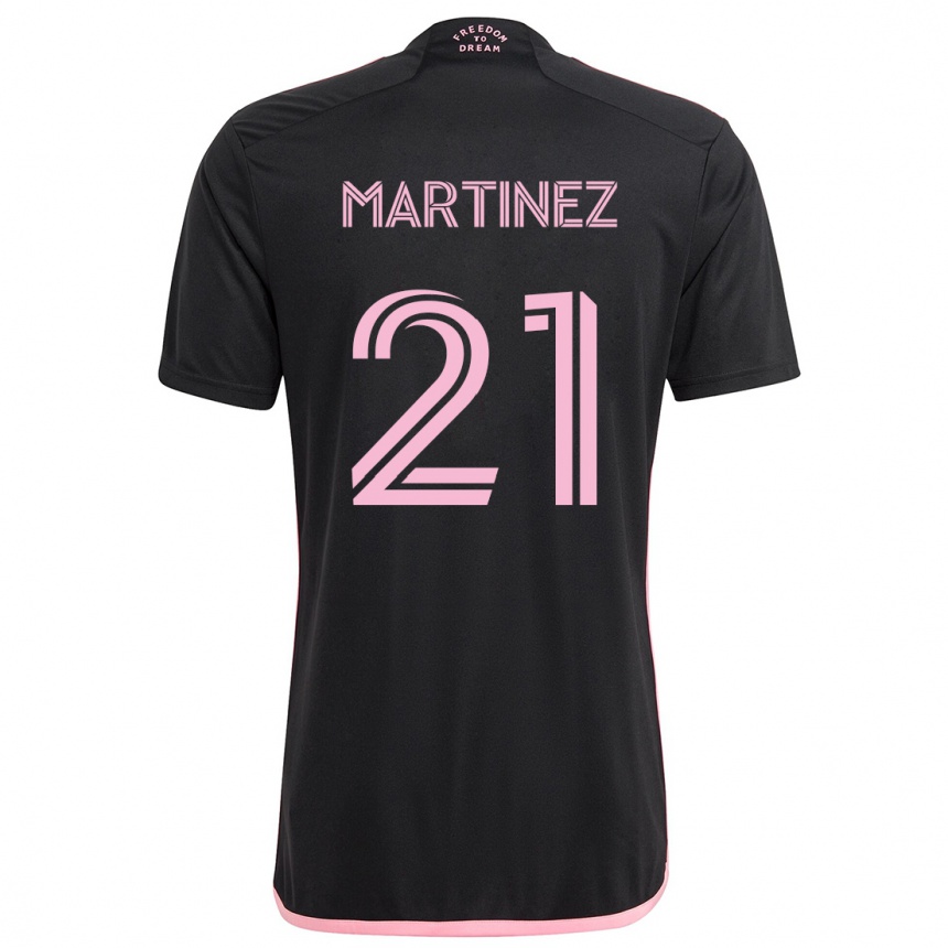 Kinder Fußball Derrek Martinez #21 Schwarz Auswärtstrikot Trikot 2024/25 T-Shirt Luxemburg