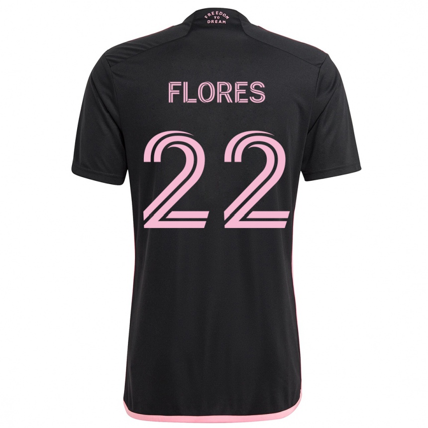 Kinder Fußball Alejandro Flores #22 Schwarz Auswärtstrikot Trikot 2024/25 T-Shirt Luxemburg