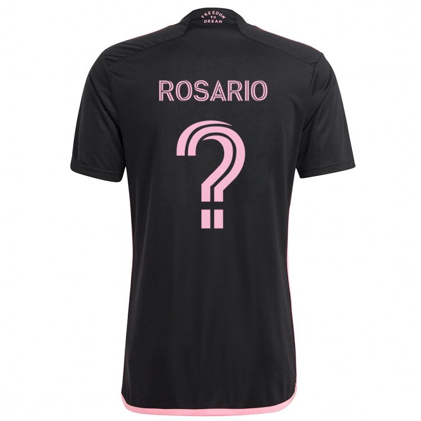 Kinder Fußball Adrian Rosario #0 Schwarz Auswärtstrikot Trikot 2024/25 T-Shirt Luxemburg