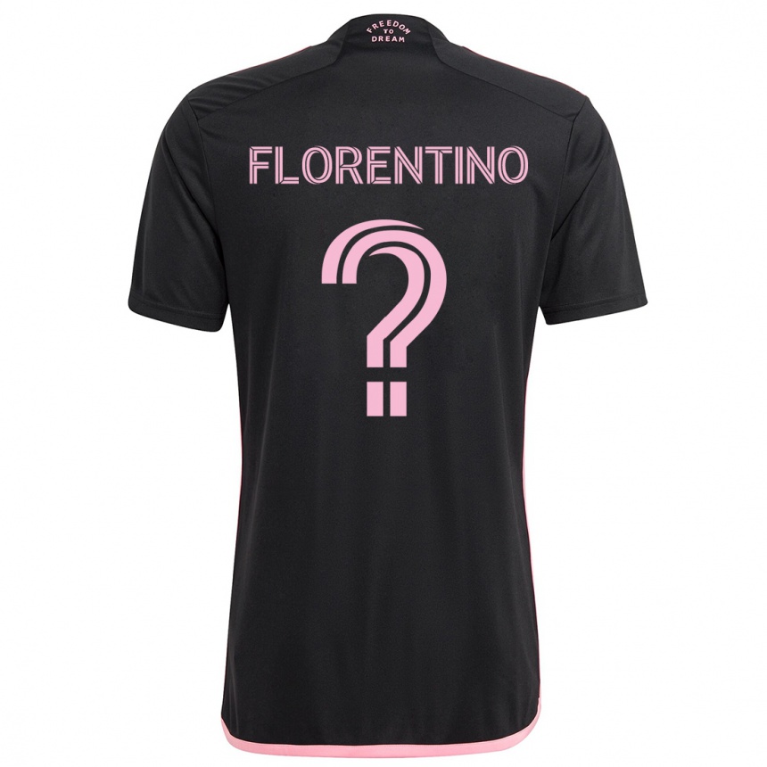 Kinder Fußball Gabriel Florentino #0 Schwarz Auswärtstrikot Trikot 2024/25 T-Shirt Luxemburg