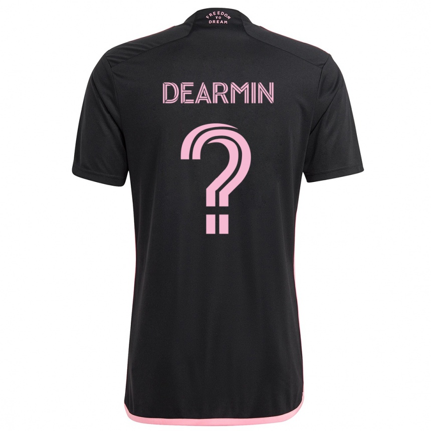 Kinder Fußball Nash Dearmin #0 Schwarz Auswärtstrikot Trikot 2024/25 T-Shirt Luxemburg