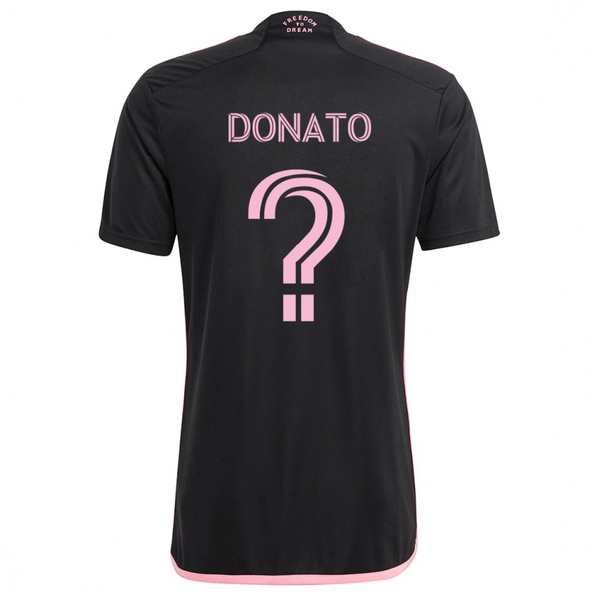 Kinder Fußball Benjamin Donato #0 Schwarz Auswärtstrikot Trikot 2024/25 T-Shirt Luxemburg