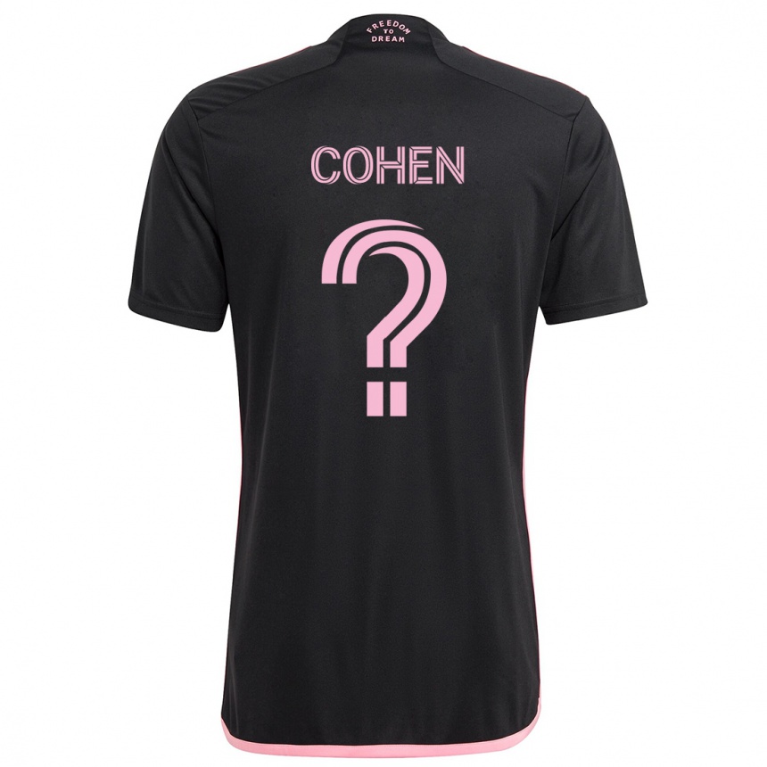 Kinder Fußball Yuval Cohen #0 Schwarz Auswärtstrikot Trikot 2024/25 T-Shirt Luxemburg