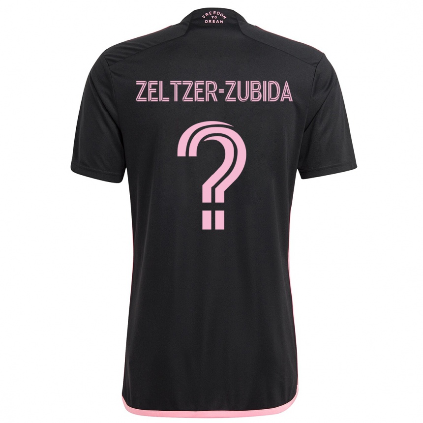 Kinder Fußball Idoh Zeltzer-Zubida #0 Schwarz Auswärtstrikot Trikot 2024/25 T-Shirt Luxemburg