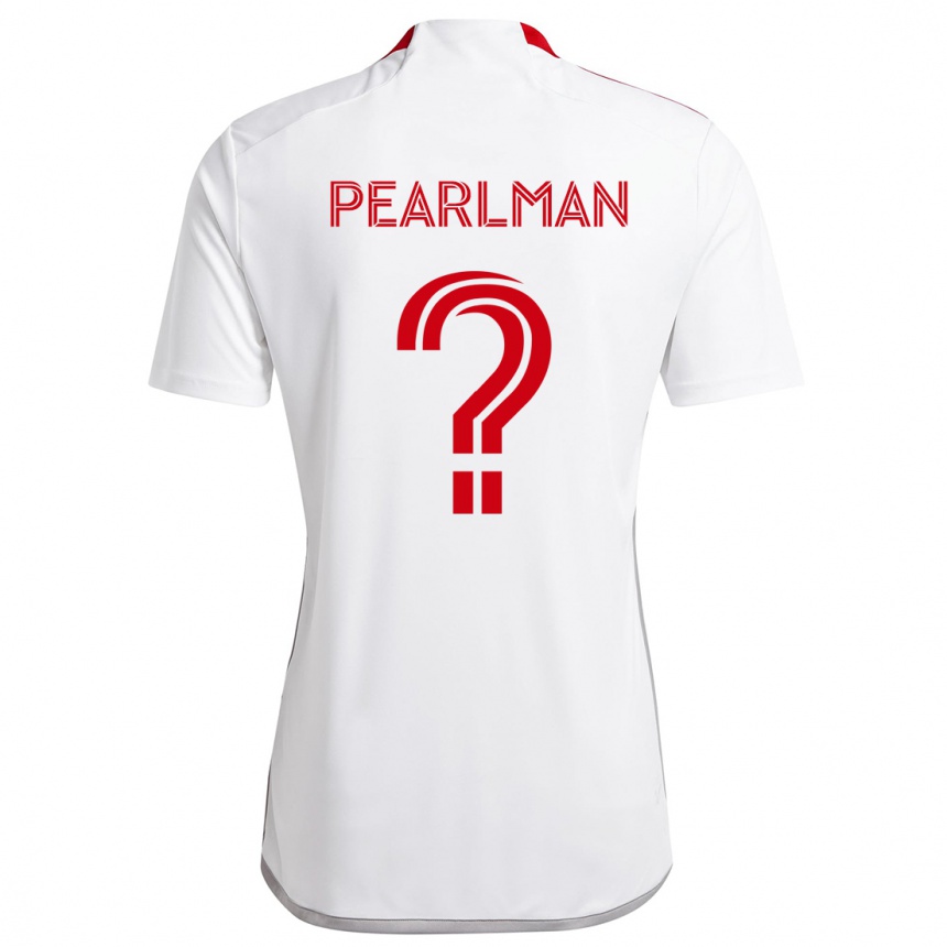 Kinder Fußball Adam Pearlman #0 Weiß Rot Auswärtstrikot Trikot 2024/25 T-Shirt Luxemburg