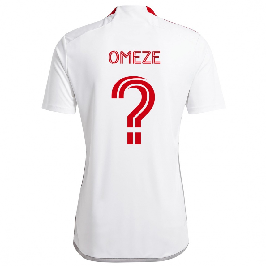 Kinder Fußball Chimere Omeze #0 Weiß Rot Auswärtstrikot Trikot 2024/25 T-Shirt Luxemburg