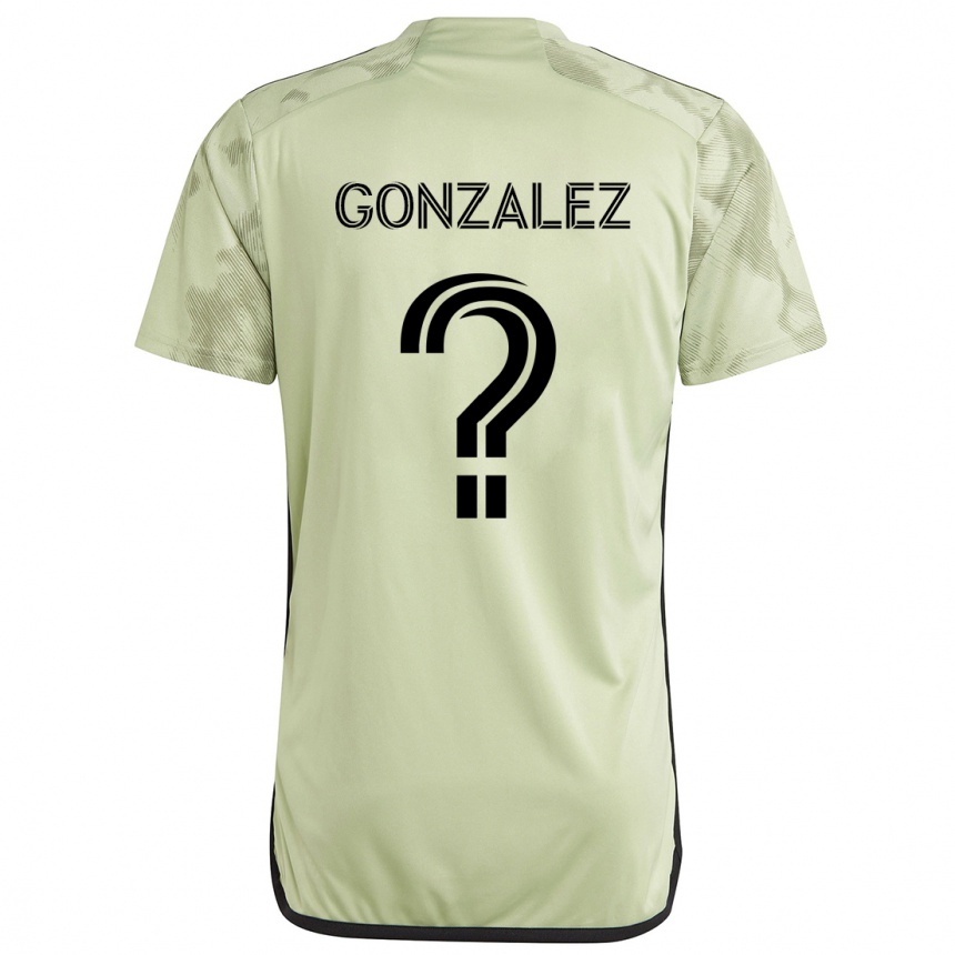 Kinder Fußball Mario González #0 Hellgrün Auswärtstrikot Trikot 2024/25 T-Shirt Luxemburg