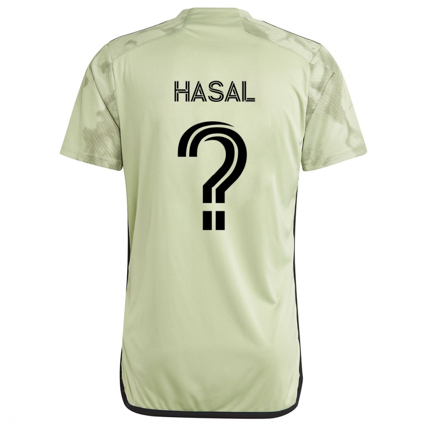 Kinder Fußball Thomas Hasal #0 Hellgrün Auswärtstrikot Trikot 2024/25 T-Shirt Luxemburg