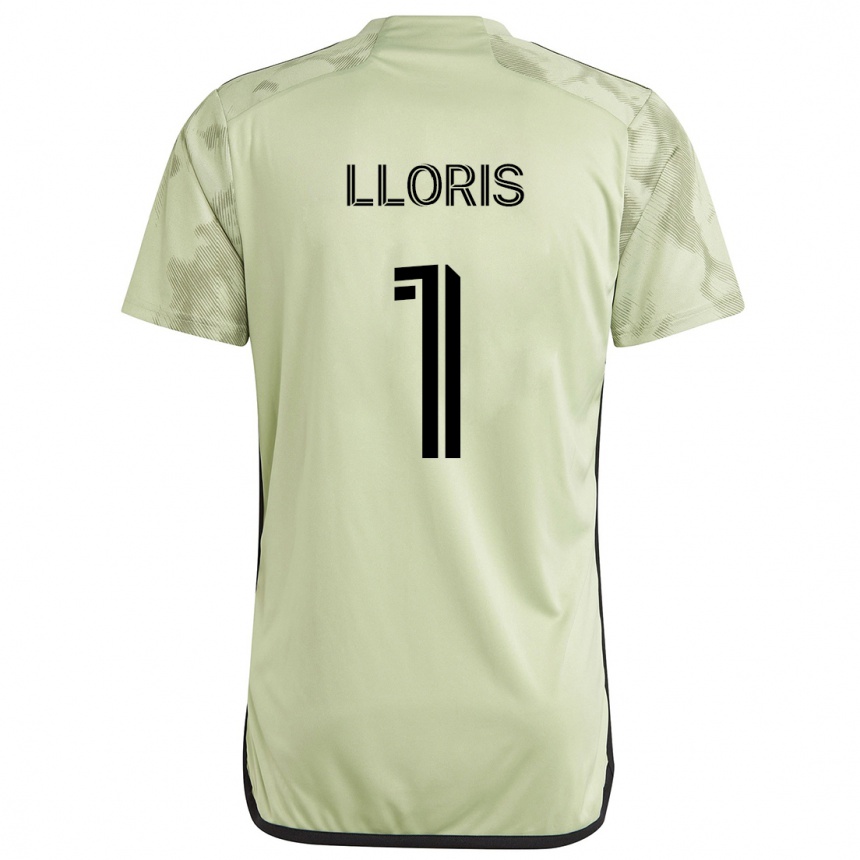 Kinder Fußball Hugo Lloris #1 Hellgrün Auswärtstrikot Trikot 2024/25 T-Shirt Luxemburg