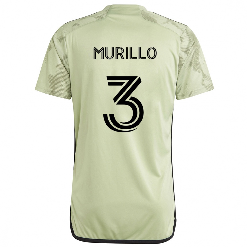 Kinder Fußball Jesús Murillo #3 Hellgrün Auswärtstrikot Trikot 2024/25 T-Shirt Luxemburg