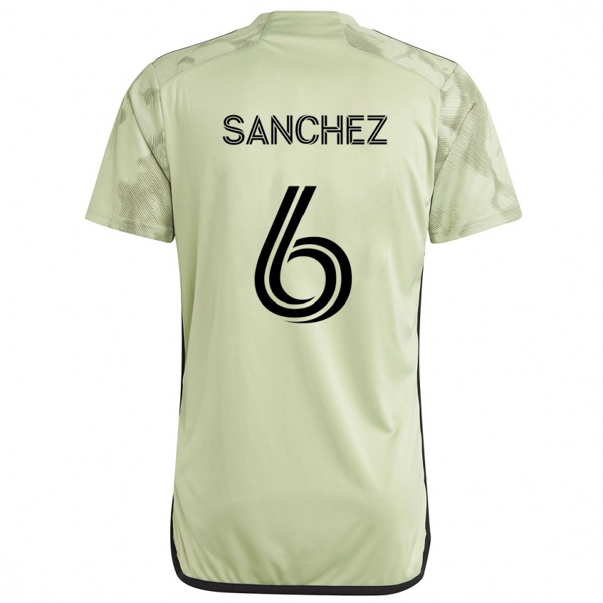 Kinder Fußball Ilie Sánchez #6 Hellgrün Auswärtstrikot Trikot 2024/25 T-Shirt Luxemburg