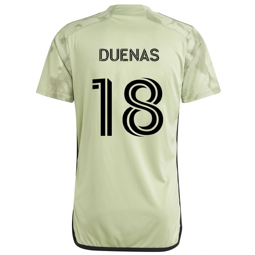 Kinder Fußball Érik Dueñas #18 Hellgrün Auswärtstrikot Trikot 2024/25 T-Shirt Luxemburg