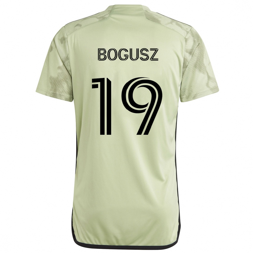 Kinder Fußball Mateusz Bogusz #19 Hellgrün Auswärtstrikot Trikot 2024/25 T-Shirt Luxemburg