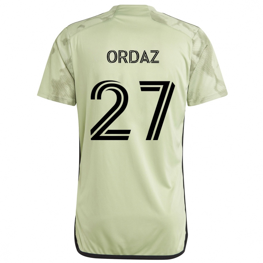 Kinder Fußball Nathan Ordaz #27 Hellgrün Auswärtstrikot Trikot 2024/25 T-Shirt Luxemburg