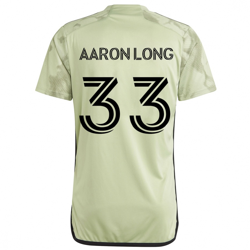 Kinder Fußball Aaron Long #33 Hellgrün Auswärtstrikot Trikot 2024/25 T-Shirt Luxemburg