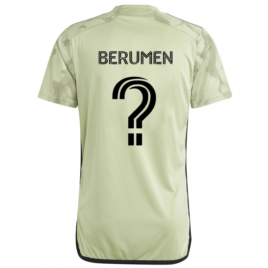 Kinder Fußball Eddy Berumen #0 Hellgrün Auswärtstrikot Trikot 2024/25 T-Shirt Luxemburg