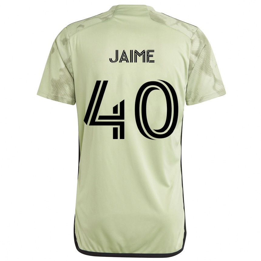 Kinder Fußball Christopher Jaime #40 Hellgrün Auswärtstrikot Trikot 2024/25 T-Shirt Luxemburg