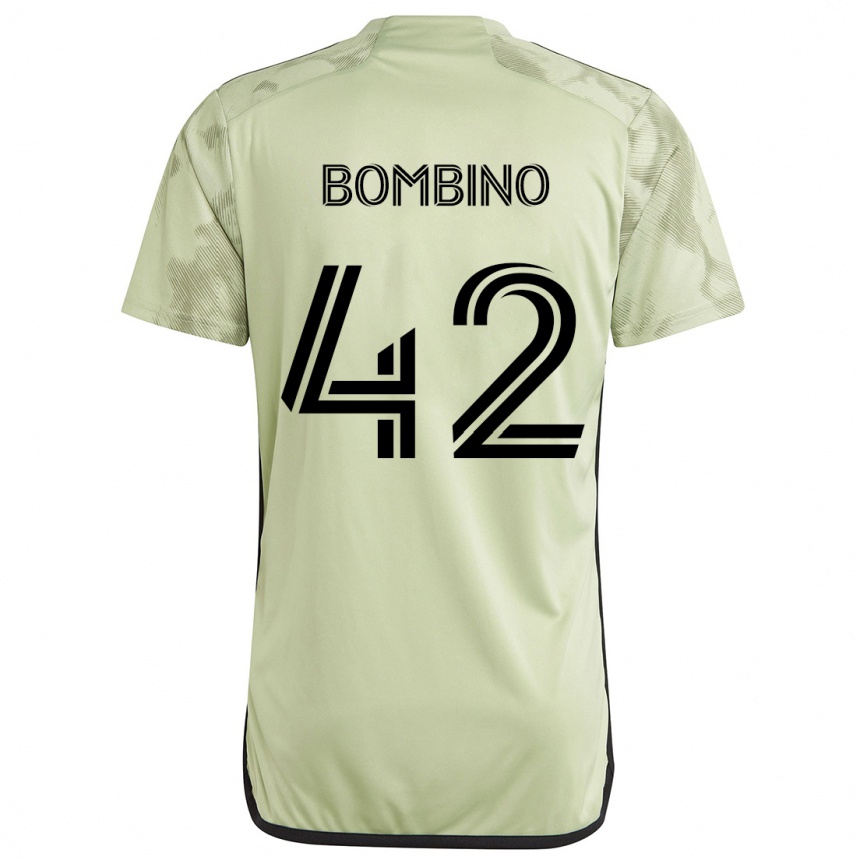 Kinder Fußball Luca Bombino #42 Hellgrün Auswärtstrikot Trikot 2024/25 T-Shirt Luxemburg