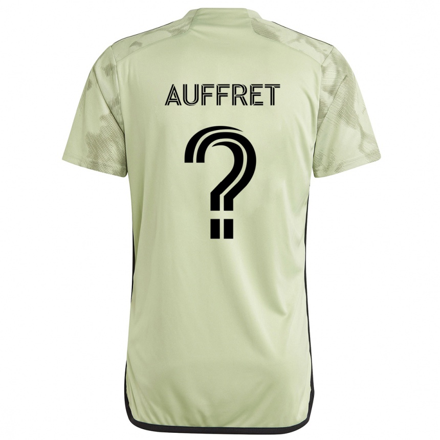 Kinder Fußball Dylan Auffret #0 Hellgrün Auswärtstrikot Trikot 2024/25 T-Shirt Luxemburg