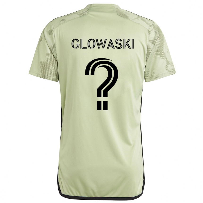 Kinder Fußball Dylan Glowaski #0 Hellgrün Auswärtstrikot Trikot 2024/25 T-Shirt Luxemburg