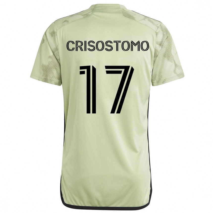 Kinder Fußball Danny Crisostomo #17 Hellgrün Auswärtstrikot Trikot 2024/25 T-Shirt Luxemburg