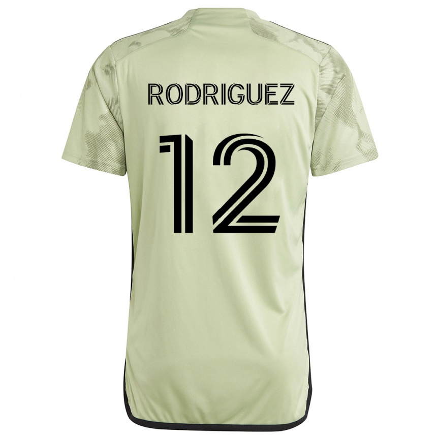 Kinder Fußball Jeremi Rodríguez #12 Hellgrün Auswärtstrikot Trikot 2024/25 T-Shirt Luxemburg