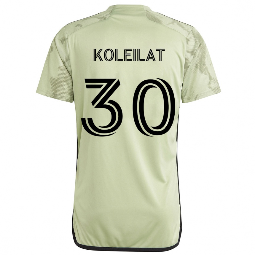 Kinder Fußball Jassem Koleilat #30 Hellgrün Auswärtstrikot Trikot 2024/25 T-Shirt Luxemburg