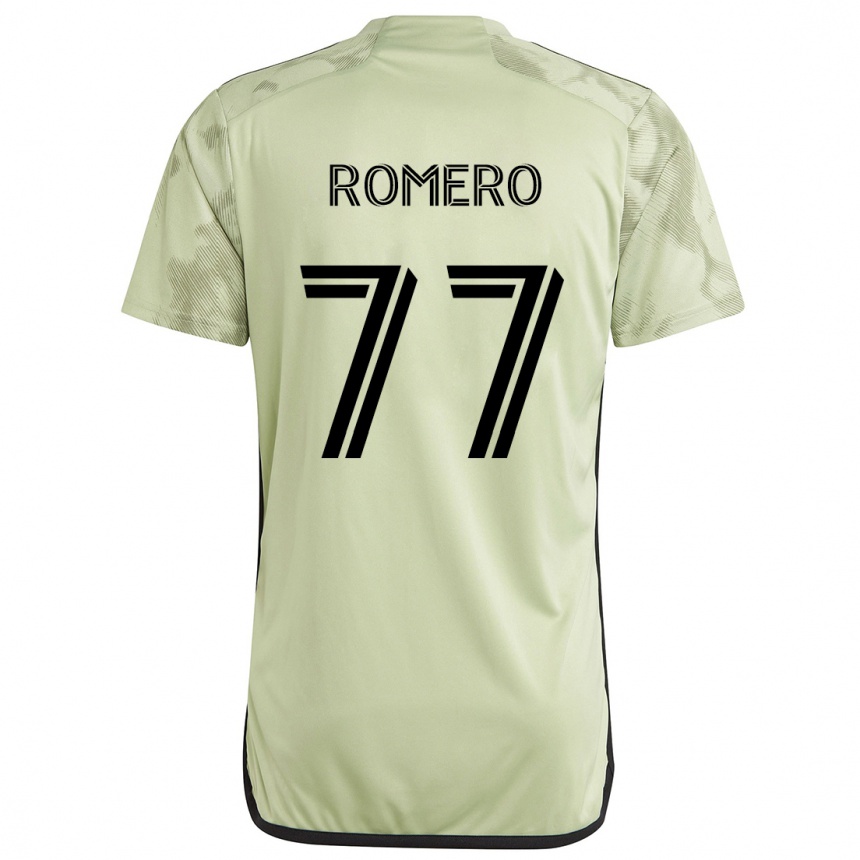 Kinder Fußball Alexander Romero #77 Hellgrün Auswärtstrikot Trikot 2024/25 T-Shirt Luxemburg