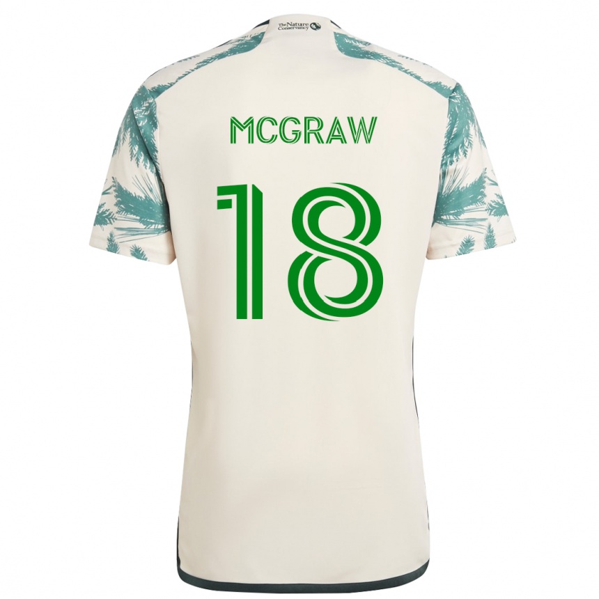 Kinder Fußball Zac Mcgraw #18 Beige Braun Auswärtstrikot Trikot 2024/25 T-Shirt Luxemburg